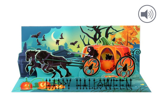 PUMPKIN CARRIAGE W/ SOUND ( A307AUD )
