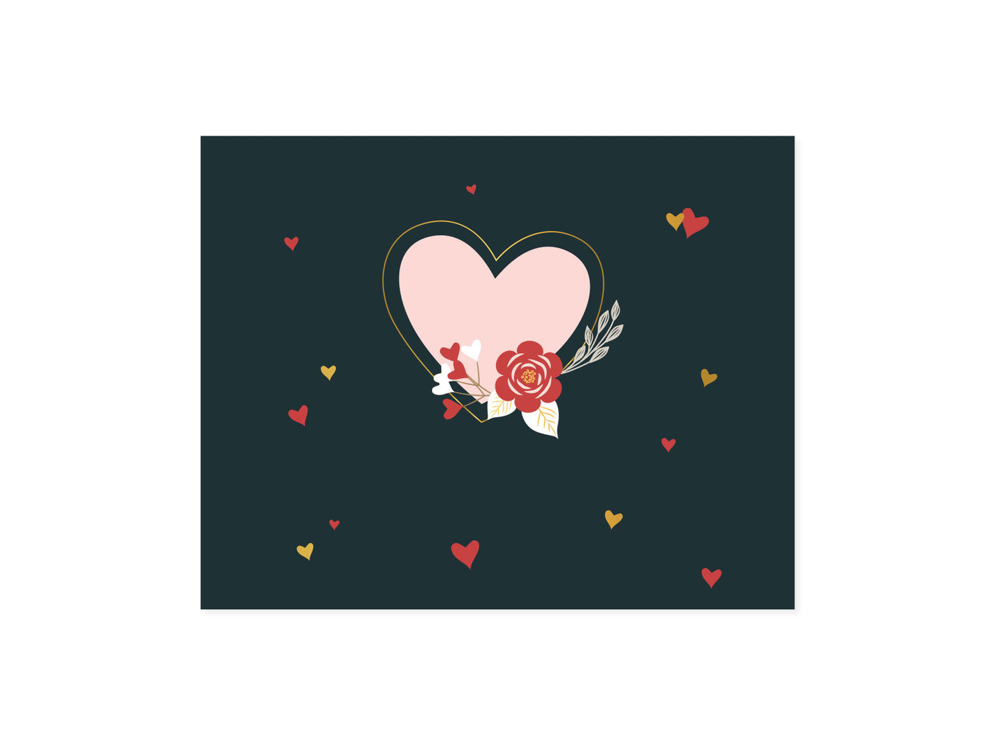 FLORAL HEART ( D031  )