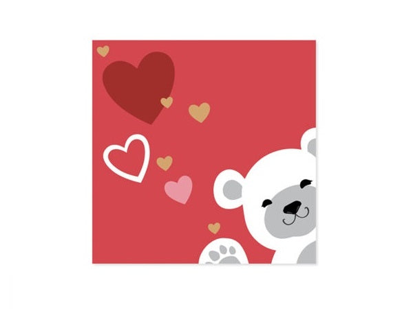 BEAR AND HEARTS ( 1332 )