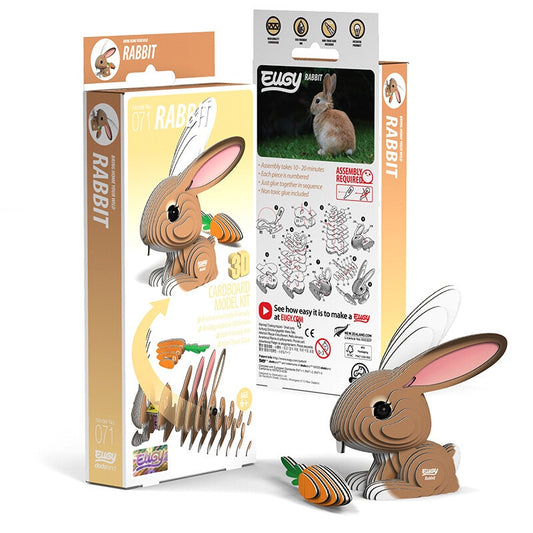 Hop into Fun and Cuteness with a Rabbit 3D Puzzle by Eugy - 3D Rabbit ( 071 )