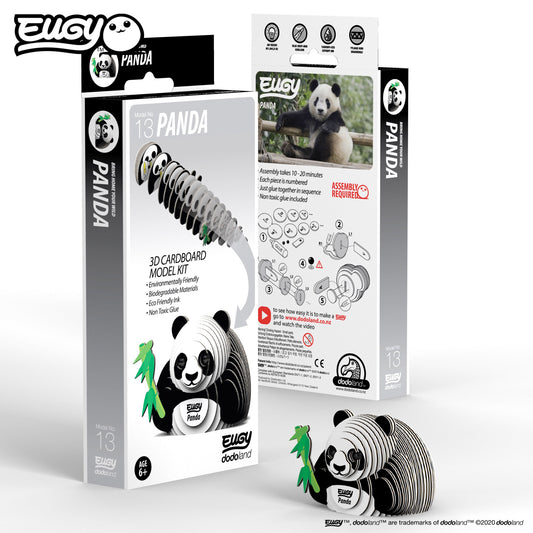 Build Your Own Panda 3D Puzzle with Eugy - 3D Panda ( 013 )