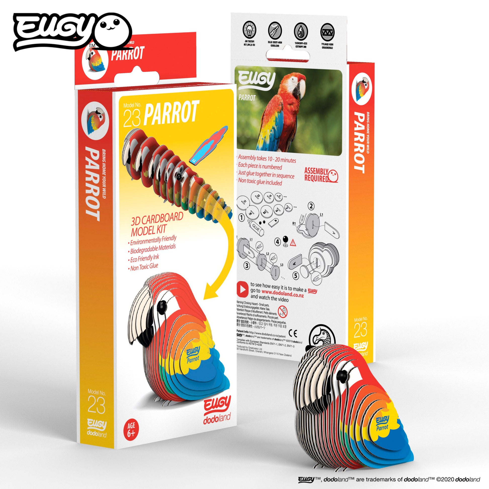 Unlock Vibrant Colors and Creativity with a Parrot 3D Puzzle by Eugy - 3D Parrot ( 023 )