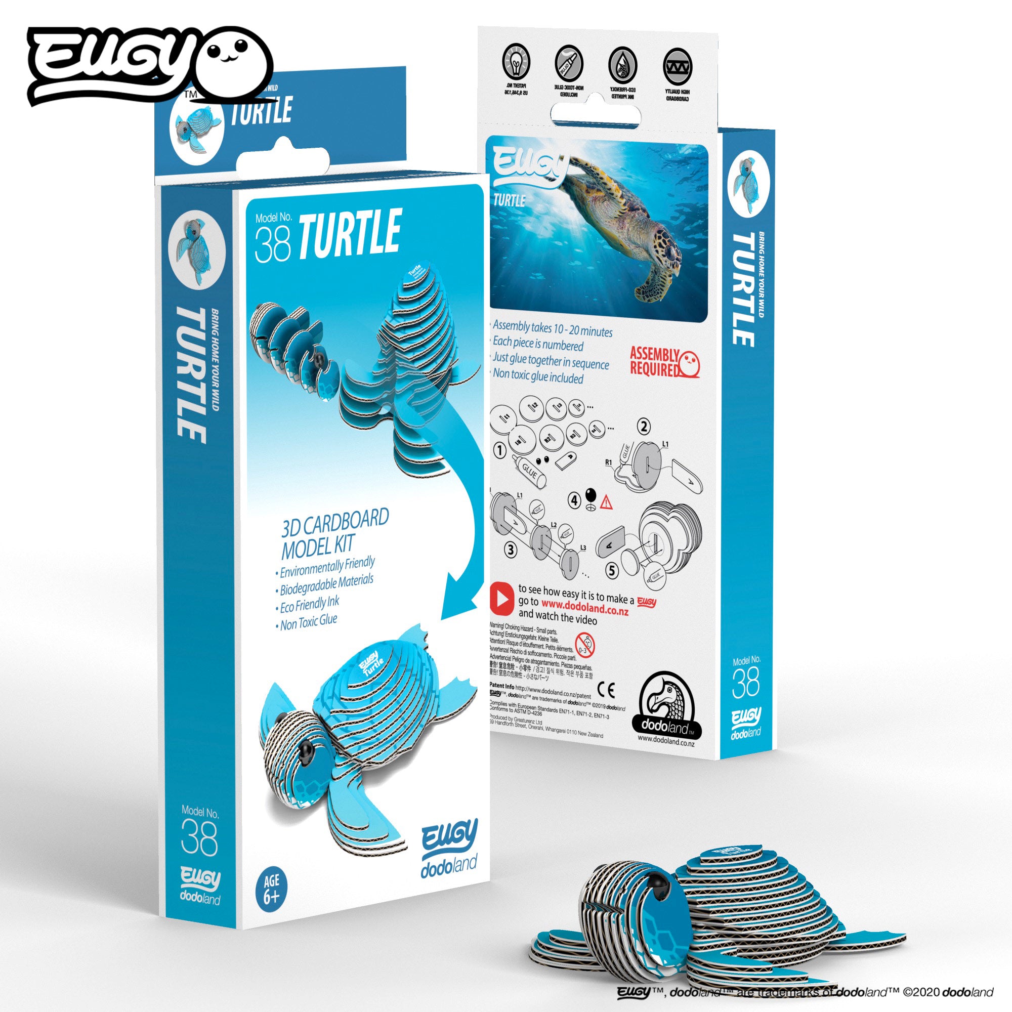 Dive into Serenity with a Sea Turtle 3D Puzzle by Eugy - 3D Turtle